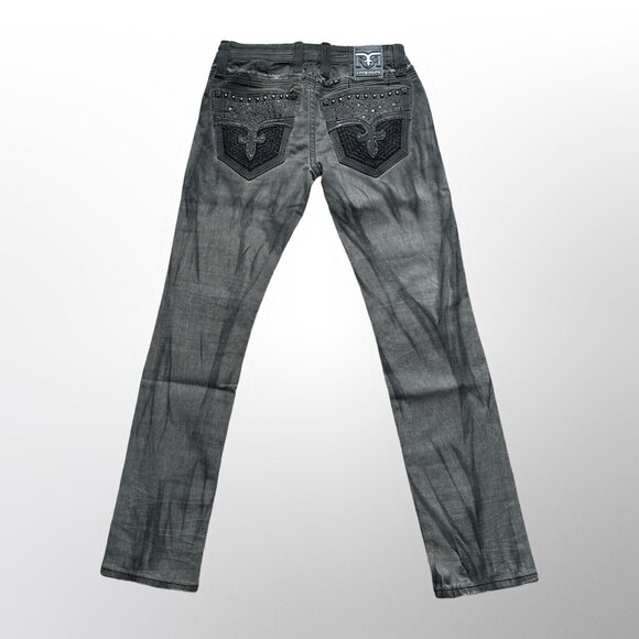 Rock Revival Men's Embellished Armory Biker Jeans